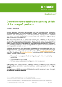Thumbnail of document Omega-3 BASF Sustainable Sourcing Commitment