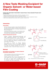 Thumbnail of document A New Taste Masking Excipient Organic Solvent Water based Film Coating