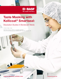 Thumbnail of document Taste Masking with Kollicoat® Smartseal: Dissolution Studies in Biorelevant Media