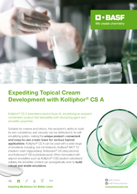 Thumbnail of document Expediting Topical Cream Development with Kolliphor® CS A
