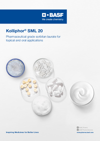 Thumbnail of document Kolliphor® SML 20 - Pharmaceutical grade sorbitan monolaurate for topical and oral applications