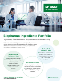Thumbnail of document Biopharma Ingredients Portfolio