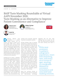 Thumbnail of document Roundtable Taste Masking Alternative Improve Patient Compliance Convenience