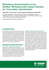 Thumbnail of document Biorelevant characterization of new Kollidon® SR-based matrix tablets intended for "twice-daily" administration