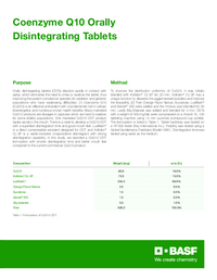 Thumbnail of document Coenzyme Q10 Orally Disintegrating Tablets