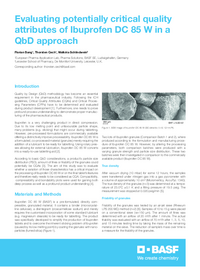 Thumbnail of document Evaluating potentially critical quality attributes of Ibuprofen DC 85W in a QbD approach