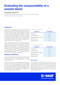 Thumbnail of document Evaluating the compactability of a powder blend