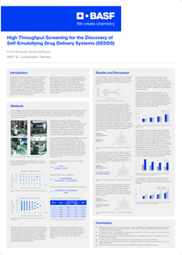 Thumbnail of document High Throughput Screening for the Discovery of Self-Emulsifying Drug Delivery Systems (SEDDS)