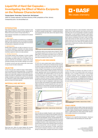 Thumbnail of document Liquid Fill of Hard Gel Capsules – Investigating the Effect of Matrix-Excipients on the Release Characteristics