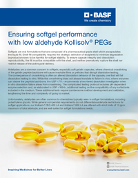 Thumbnail of document Ensuring softgel performance with low aldehyde Kollisolv® PEGs