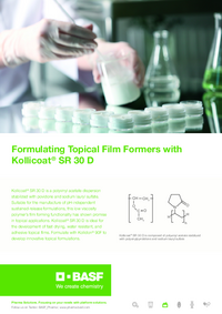 Thumbnail of document Formulating Topical Film Formers with Kollicoat® SR 30 D
