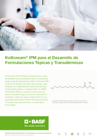 Thumbnail of document Kollicream® IPM para el Desarrollo de Formulaciones Tópicas y Transdérmicas