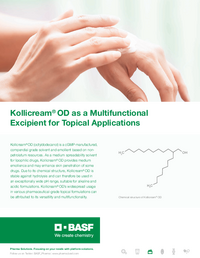 Thumbnail of document Kollicream® OD as a Multifunctional Excipients for Topical Applications