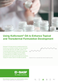 Thumbnail of document Using Kollicream® OA to Enhance Topical and Transdermal Formulation Development