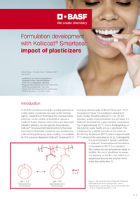 Thumbnail of document Formulation development with Kollicoat® Smartseal: impact of plasticizers