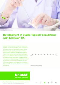 Thumbnail of document Development of Stable Topical Formulations with Kolliwax® CA