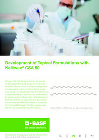 Thumbnail of document Development of Topical Formulations with Kolliwax® CSA 50