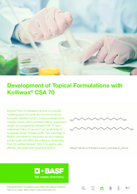 Thumbnail of document Development of Topical Formulations with Kolliwax® CSA 70