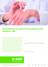 Thumbnail of document Development of Topical Formulations with Kolliwax® MA