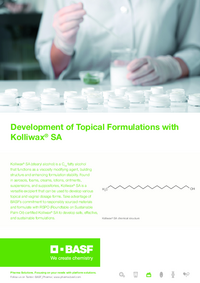 Thumbnail of document Development of Topical Formulations with Kolliwax® SA
