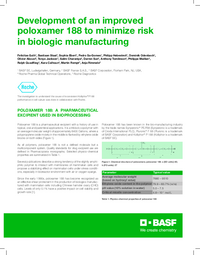 Thumbnail of document Development of an improved poloxamer 188 to minimize risk in biologic manufacturing