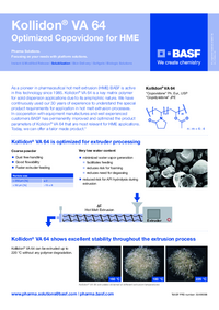 Thumbnail of document Kollidon® VA 64: Optimized Copovidone for HME