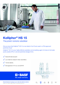 Thumbnail of document Kolliphor® HS 15: The potent nonionic solubilizer