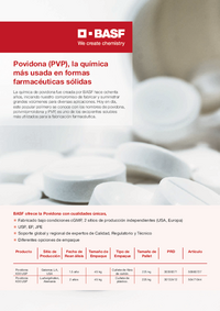 Thumbnail of document Povidona (PVP), la química más usada en formas farmacéuticas sólidas