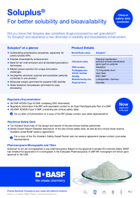 Thumbnail of document Soluplus®: For better solubility and bioavailability