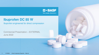 Thumbnail of document Ibuprofen DC 85 W: Ibuprofen, engineered for direct compression